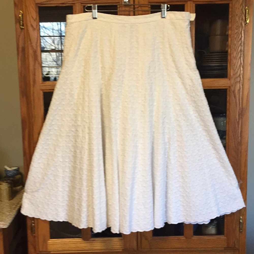 Lauren Ralph Lauren Summer White Textured Skirt 16